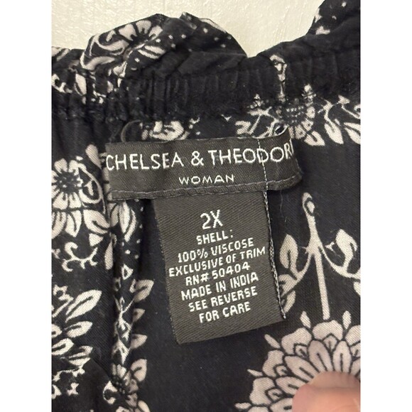 Chelsea & Theodore Black Women's Shell Top 2X - Picture 8 of 10
